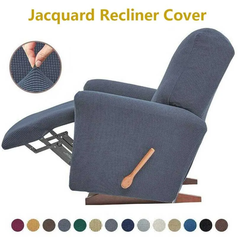 Cadeira de cadeira de reclinável Stretch espesso Soft Slipcover Slipcover Jacquard Sofa Couch Capa 4 Peça separada Protetor elástico 211102