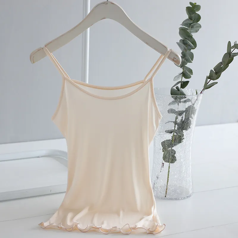 Natural Silk Pink Silk Camisole Top Halter Tops For Women Sexy And