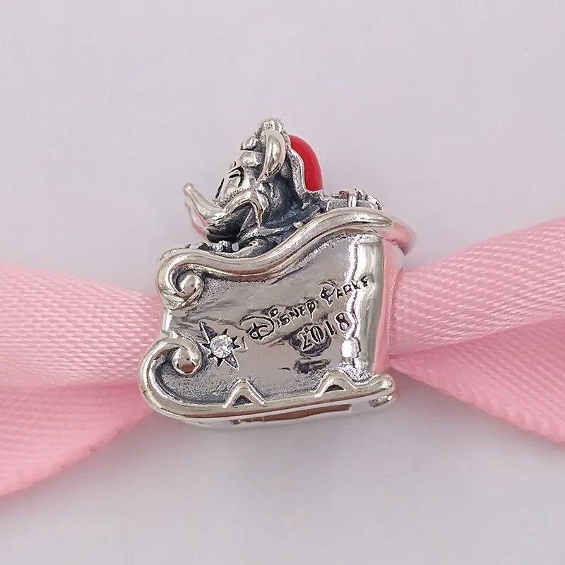 Pandora charms for jewelry making sterling silver chain beads bracelets keychain Disny Santa Miky Mouse Miny Sleigh personalized necklace girls mens 191681007065