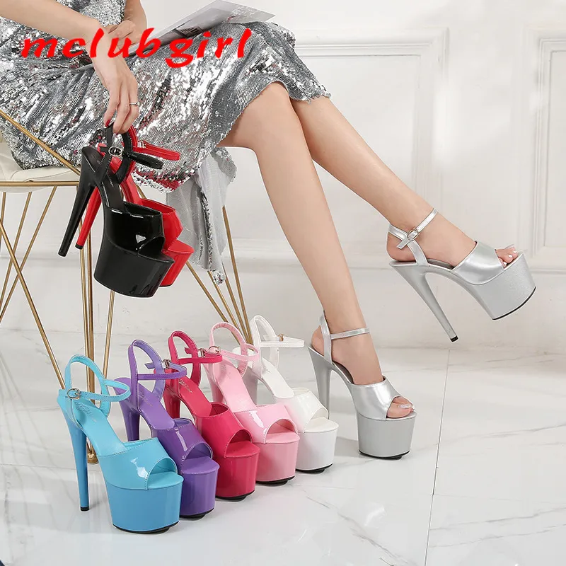 Mclubgirl Women Sexy Show High Heels Sexy Platform Color Sandals Party Club Drop