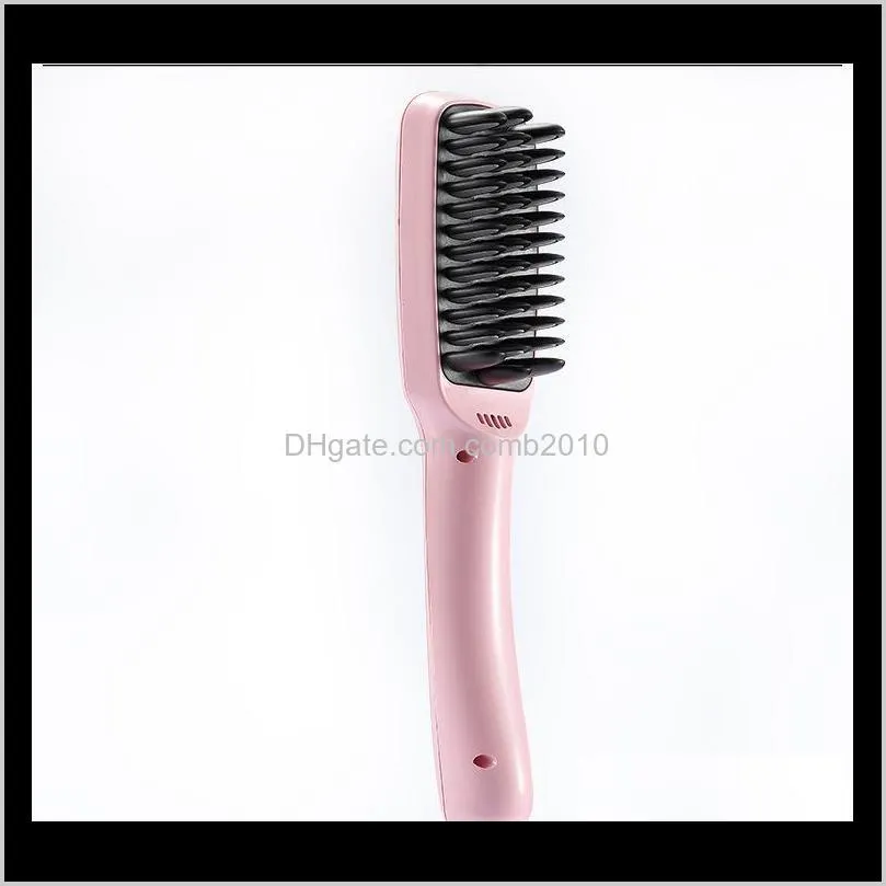 new 2 in 1 brush hair straightener comb irons with lcd display 100-240v electric straight hair comb straightening brush 40pcs