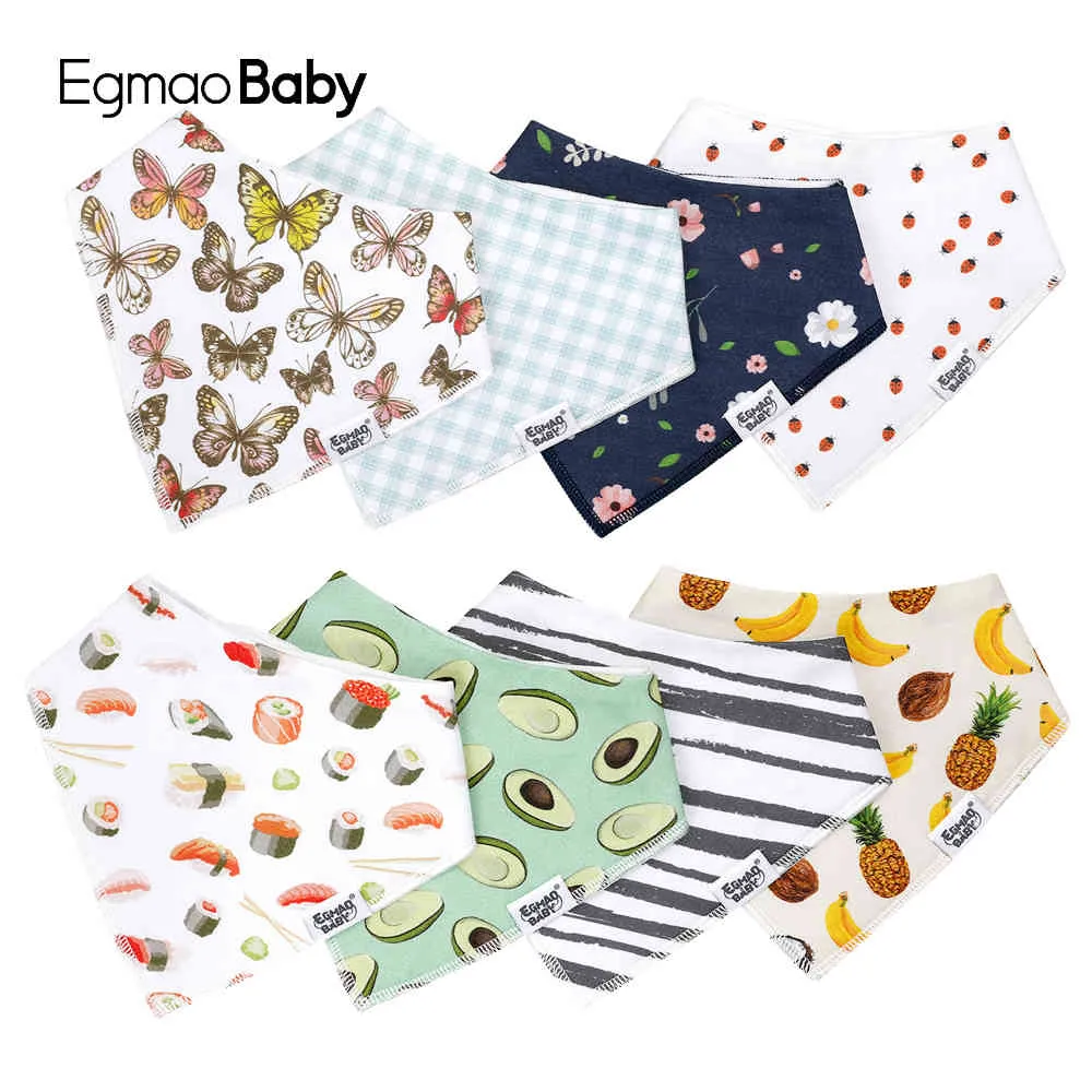 100 % Baumwoll-Baby-Bandana-Taschen für Kinder und Kleinkinder, super Zachte, Unisex-Taschen, absorbierende Sprach-Handtuch-Mode_xm
