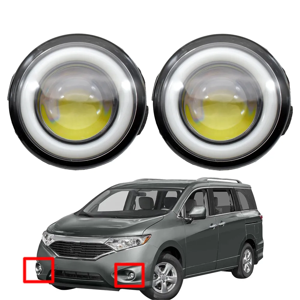 För Nissan Quest 2011-2014 Fog Light Car Tillbehör Högkvalitativ LED DRL-strålkastare Lampa