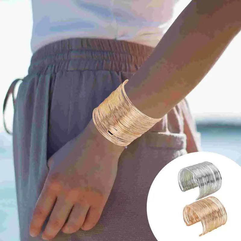 Bangle 2 stks modieuze armband flexibele handketen vervaardigd pols hanger voor vrouw