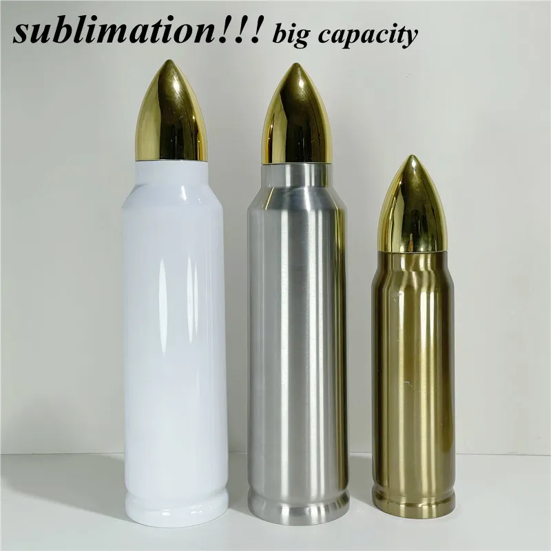 sublimazione Bullet tumbler 33oz Bottiglia d'acqua in acciaio inossidabile Bicchieri isolati Boccette per il vuoto Tazza da viaggio per la casa Tazze da caffè