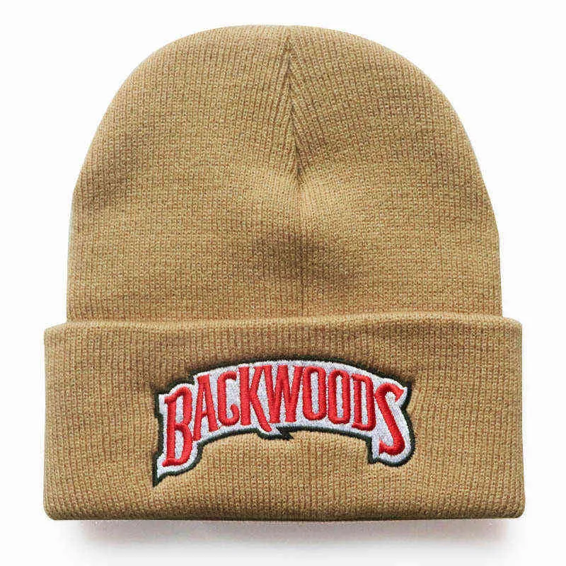 BACKWOODS 비니 자수 겨울 모자 따뜻한 코튼 모자 Skullies Beanies Hat 힙합 니트 모자 캐주얼 러브 Dropshipping Y21111 유지