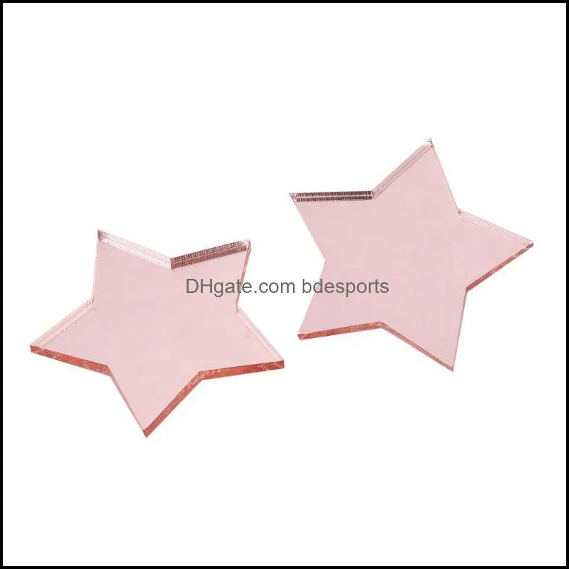 Party Decoration 20/50/100Pcs Personalized Tag Engraved Mirror Acrylic Star Wedding Table Name Baby Baptism Custome Gift