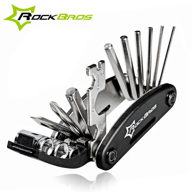 RockBros 16 en 1 Réparation de vélos multifonctions Kits d'outils Tournevis Tournevis Cyclisme Vélo de Vélo MTB Mountain Vélo Accessoires de réparation