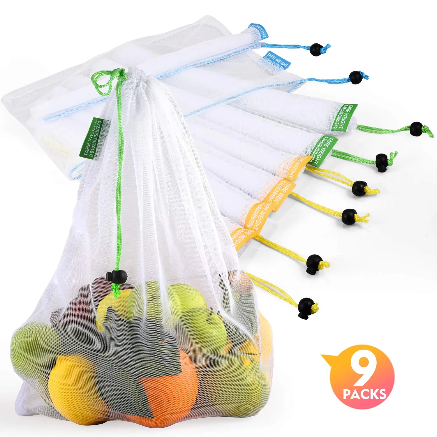 Mesh drawstring produce bags hotsell
