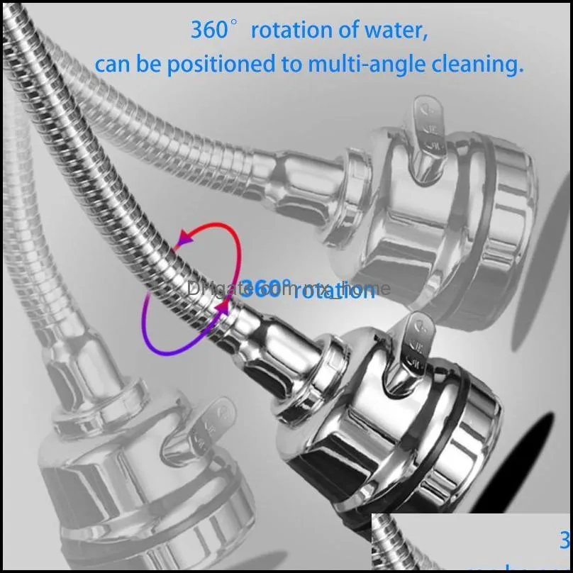 Kitchen Faucets 360ﾰ Rotatable Faucet ABS + Stainless Steel Splash-Proof Universal Tap Shower Water Filter Sprayer Nozzle