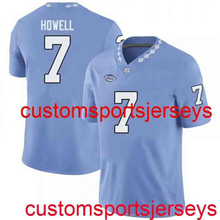 Stitched Men's Women Youth Sam Howell Jersey # 7 North Carolina Tar Heels Blue NCAA 20/21 Anpassat något namn nummer XS-5XL 6XL