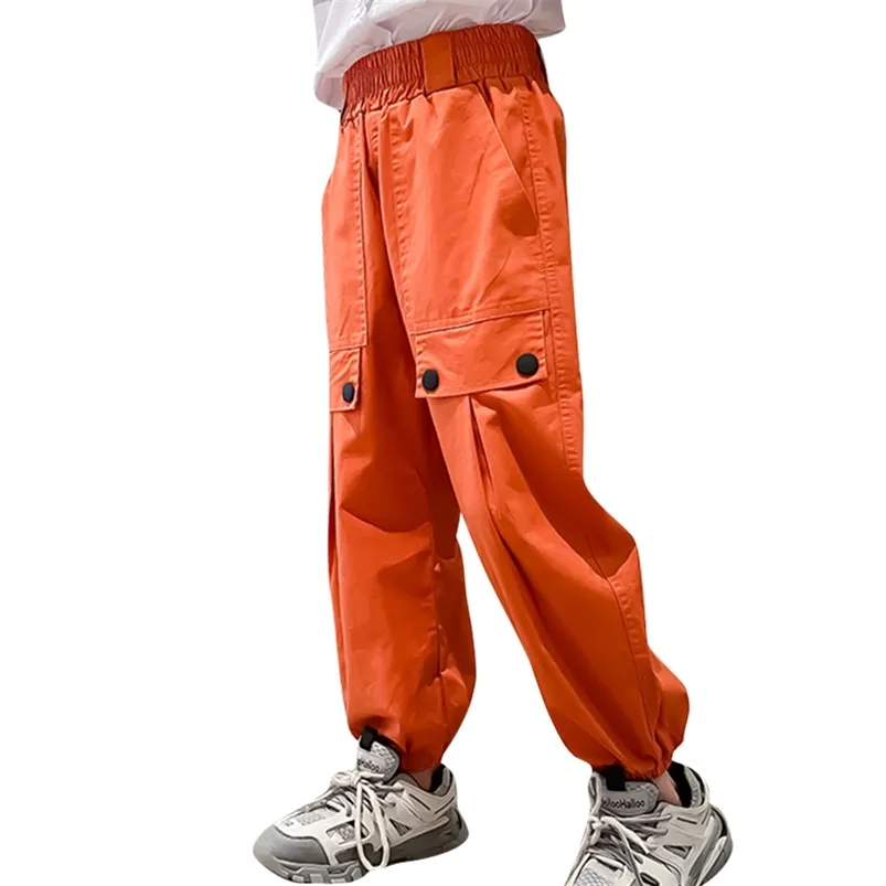 Cargo Pants For Girls Solid Color Childrens Trousers Spring