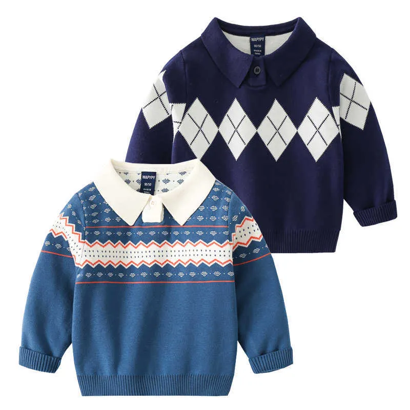 Elegancki sweter dla chłopców dzieci berbeć dzianiny dzianiny zimowe ubrania dzieci ubrania dzieci topy Y1024