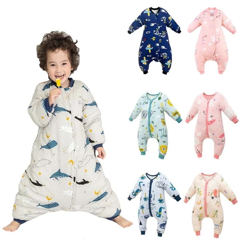 Baby Four Seasons 25-36m Sleepsacks Kids Thermal Split Pierna Saco de dormir Niño Saco de dormir para niñas Niños 211025