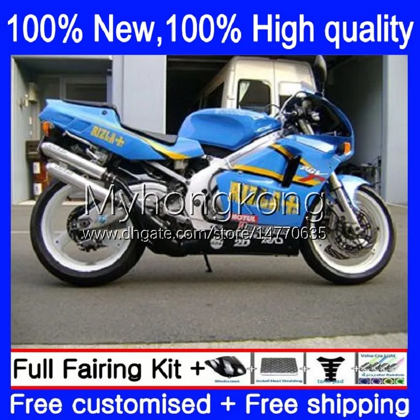 Karosseri kit för SUZUKI SAPC VJ22 VJ23 RGVT250 Rizla Blue 1994 1995 1996 1997 1998 Body 32NO.79 RGVT RGV 250 250CC RGV250 88-98 RGVT-250 RGV-250 94 95 96 97 98 FAIRING