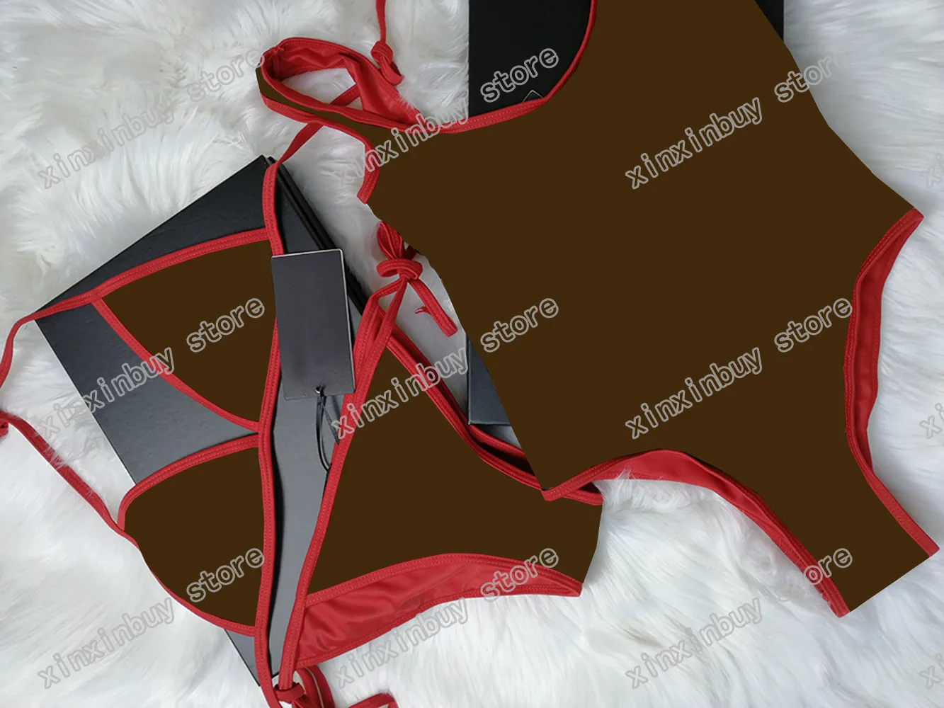 21ss Costume da bagno italiano bikini Moda primavera estate Graffiti stampa lettere Top da donna di alta qualità un pezzo nero rosso bianco