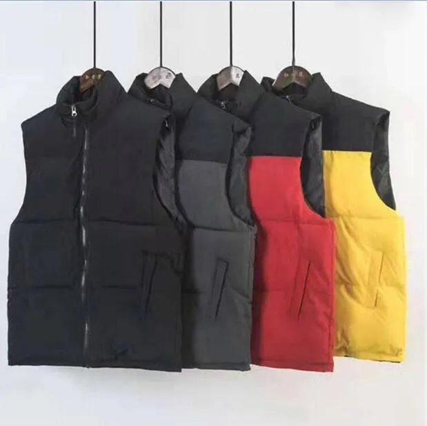 Célèbre Hommes Vers Le Bas Hommes Femmes Styliste Hiver Veste Manteau Hommes Haute Qualité Casual Gilets Hommes Styliste Vers Le Bas 4 Couleurs Taille S-XL JK086