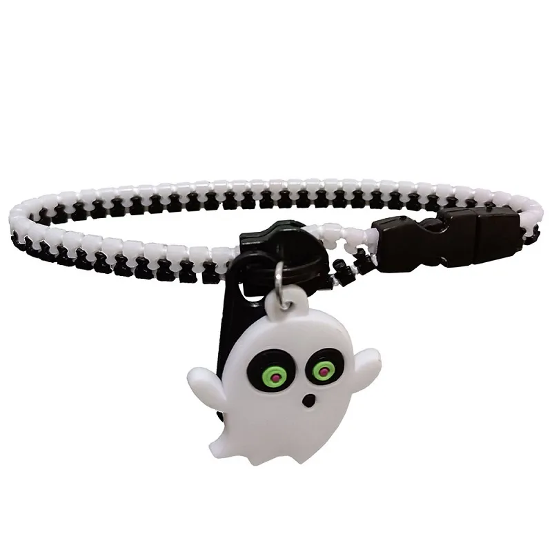 Halloween Party Kull Fidget Zipper Bracelet Cell Phone Straps Zipped Decompression Wrist Band Toys Stress Reliever Autism Anxiety Reducer Reusable Plastic