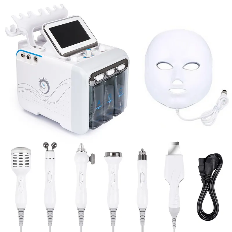 Equipamento de beleza multifuncional Pro 7 em 1 hydra dermoabrasão aqua peel clean ckne Care Bio Light RF Vacuum Face Face Face