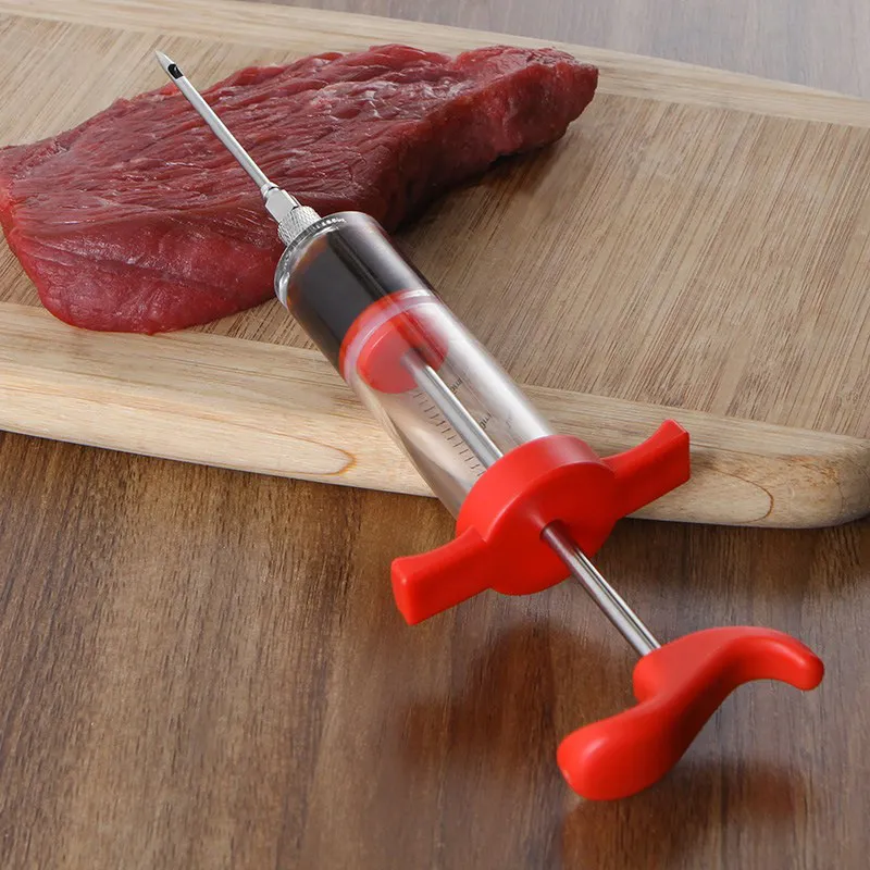 Seringue de cuisine avec 1 aiguille, 30ml, pour sauce barbecue et