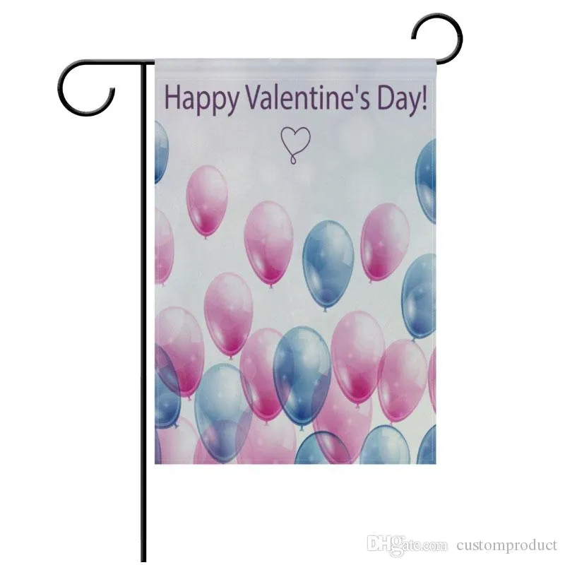 sublimation Polyester fiber blank garden Flag for Valentine`s Day Easter Day hot transfer printing Banner Flags consumables 30*45cm