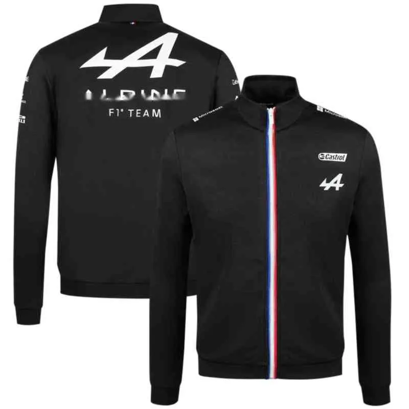 Сезон Motorsport Alpine F1 Team Team Racing Car Fan Черная толстовка Teamline Мужской свитер одежда полная молния