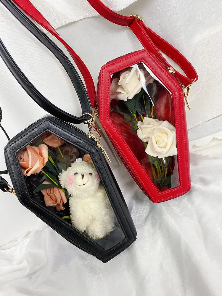 Evening Bags Gothic Vampire Coffin Shape Women Handbag And Purse
