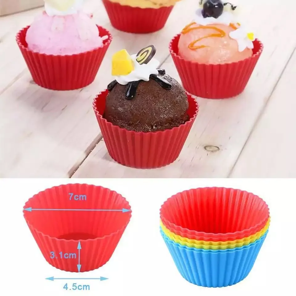 Moules à Muffins Silicone Triangle - Caissettes Réutilisables Antiadhésives (Couleurs Aléatoires)