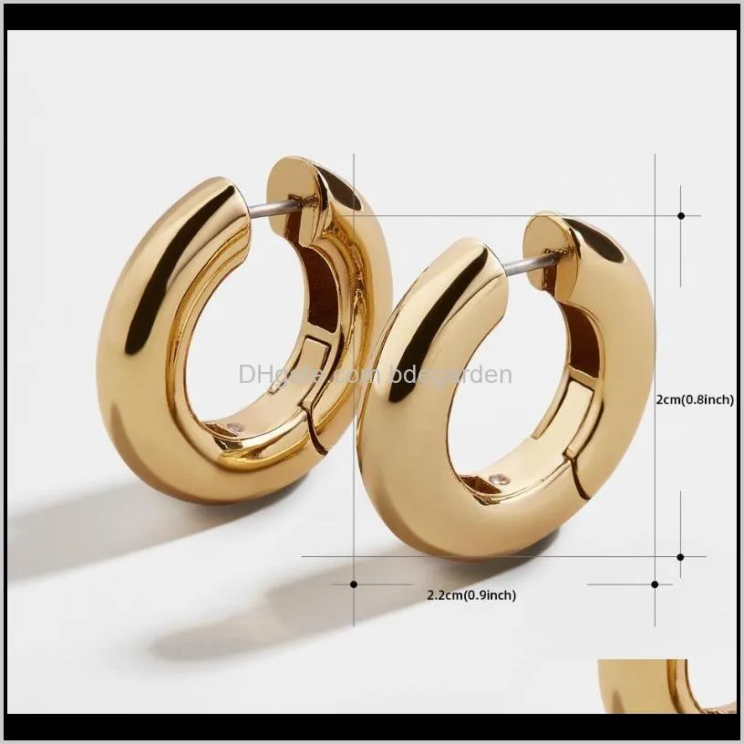 Simple Big Geometric Hoop Earrings Stainless Steel Gold Color Circle Huggie Earrings for Women Fashion Punk Jewelry Brincos 2020