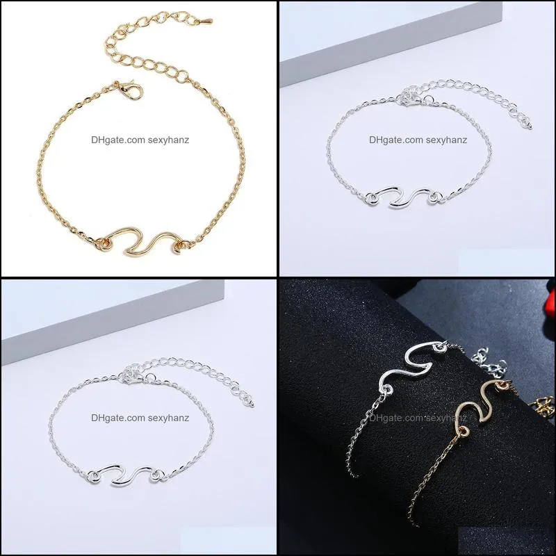 Anklets Simple And Stylish Cross-border Explosions Wave Foot Chain