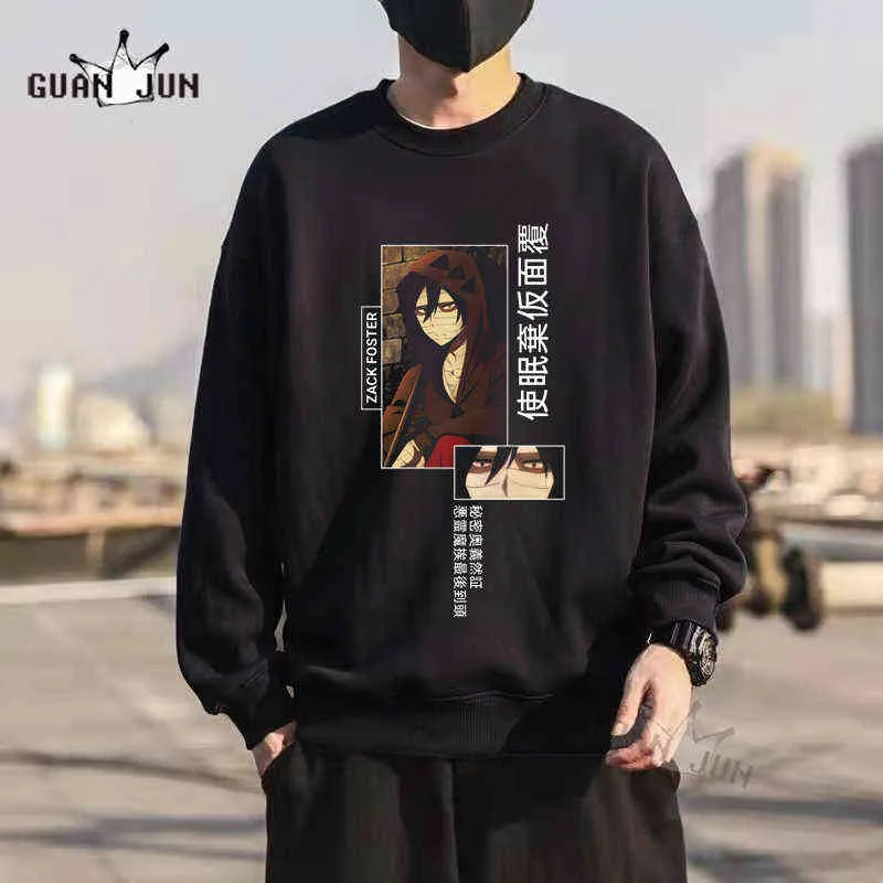 Anime Angel of Death Felpe Moda Uomo Donna Felpe Isaac Zack Foster Raychel Casual Felpa con cappuccio Harajuku New Sports Felpa con cappuccio H1206