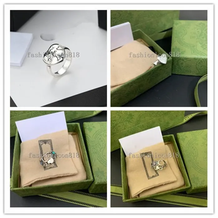Anillos del corazón de la moda de la aleación de alta calidad para las mujeres diseño original de la gran calidad de las mujeres en forma de anillo de anillo de anillo con caja