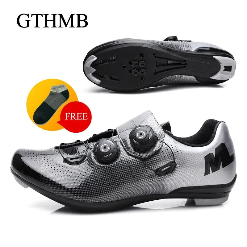 Chaussures de cyclisme GTHMB chaussures de vélo de haute qualité professionnelles auto-verrouillage Non-SLP course vélo de route Ultra léger baskets hommes