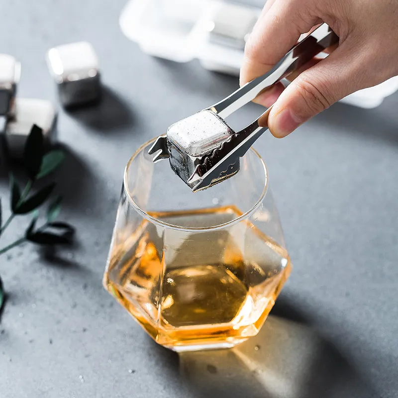 304 Stainless Steel Ice Cube Whiskey Chilling Stones Reuseble Cooler Stone Drink Chiller Wine Bear Water Ice Cubes Ball DH5889