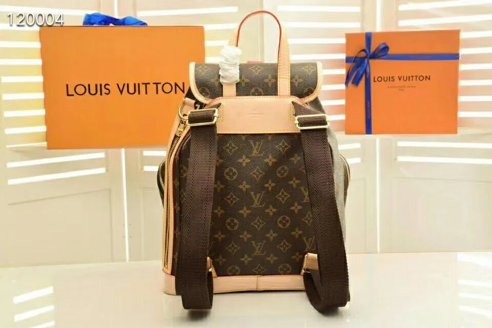 Louis Vuitton Venta Al Por Mayor Mochila De Cuero Clásico Moda