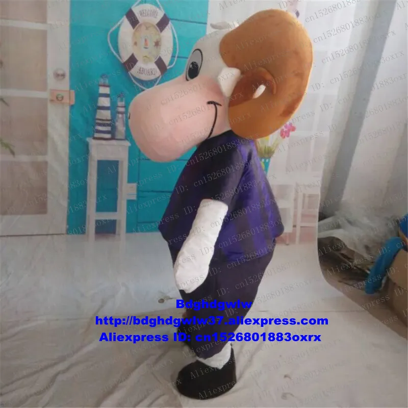 Mascot Trajes Bighorn Ram Antelope Gazelle Gazelle Mascote Personagem Cartoon Personagem Carnaval Festa Anniversary Venda ZX227