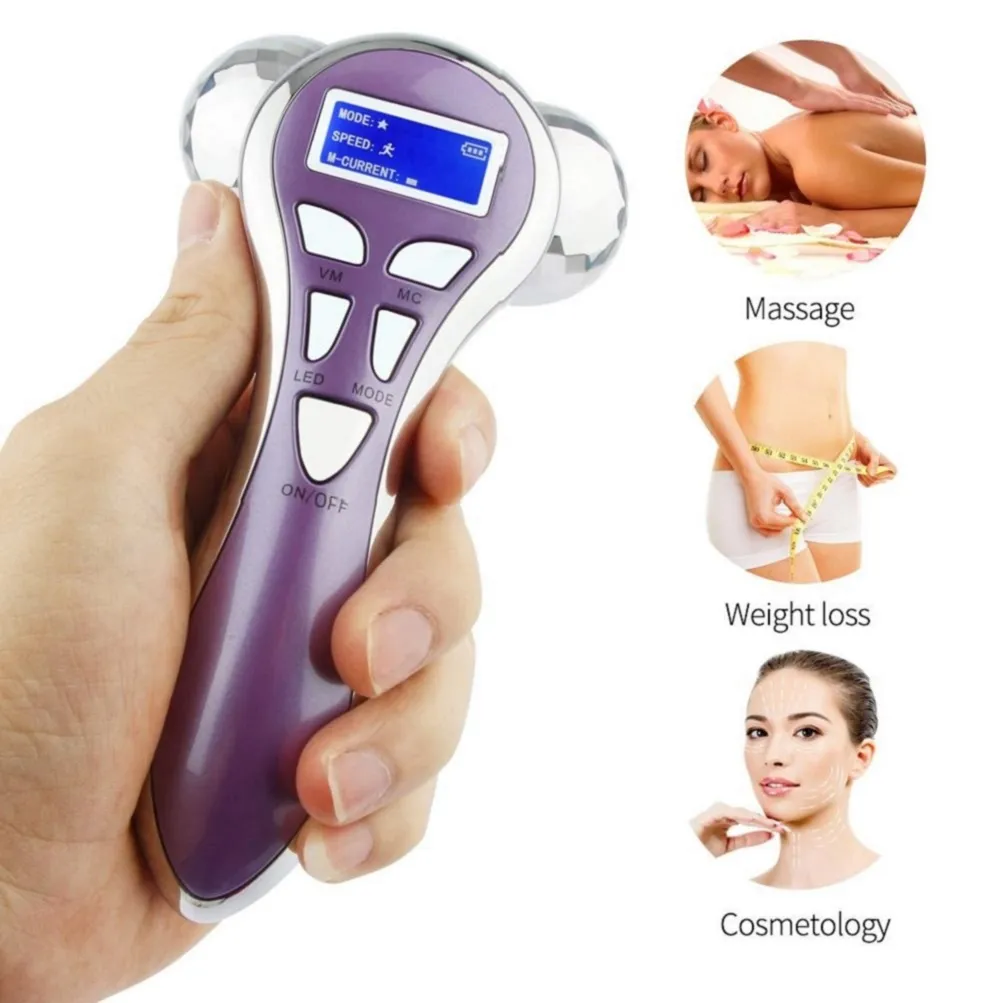 4d microcurrent facial massager roller cheap