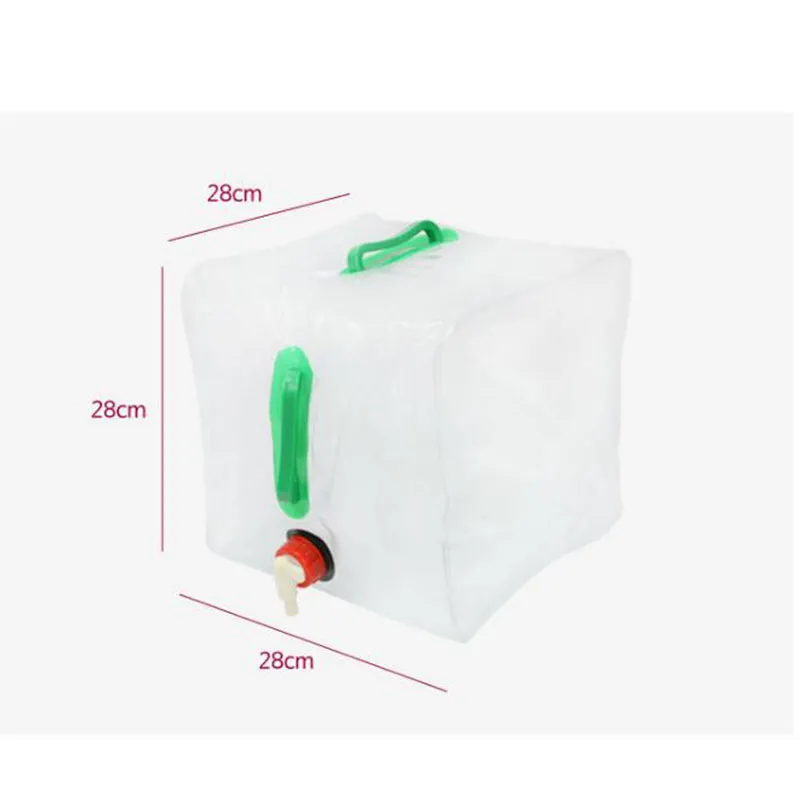 Bidón De Agua Plegable Valicaer 10L - Contenedor Portátil Con Grifo, BPA Free Para Camping Y Emergencias