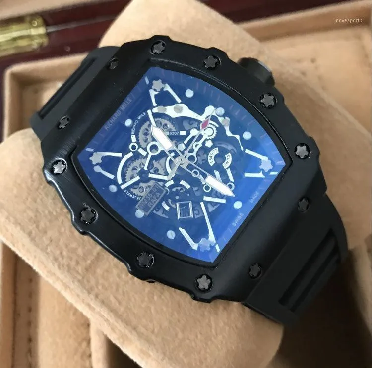 Europe And The United States Hollow Flower Ghost Head Silicone Band Quartz Men's Watch Wristwatches