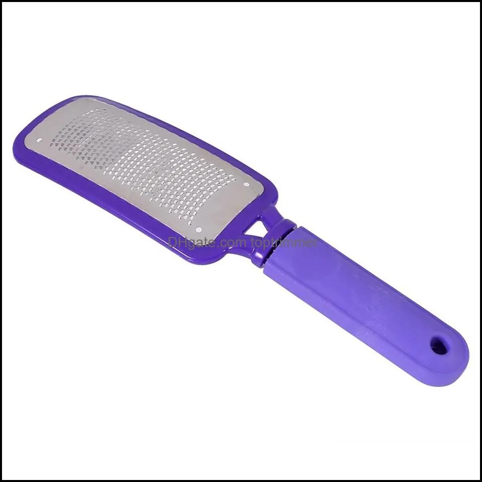 Purple Foot File Dry Skin Callus Remover Hand Metal Foot File Scrubber Hard Dead Skin Foot Care Tool Pedicure Scrubber