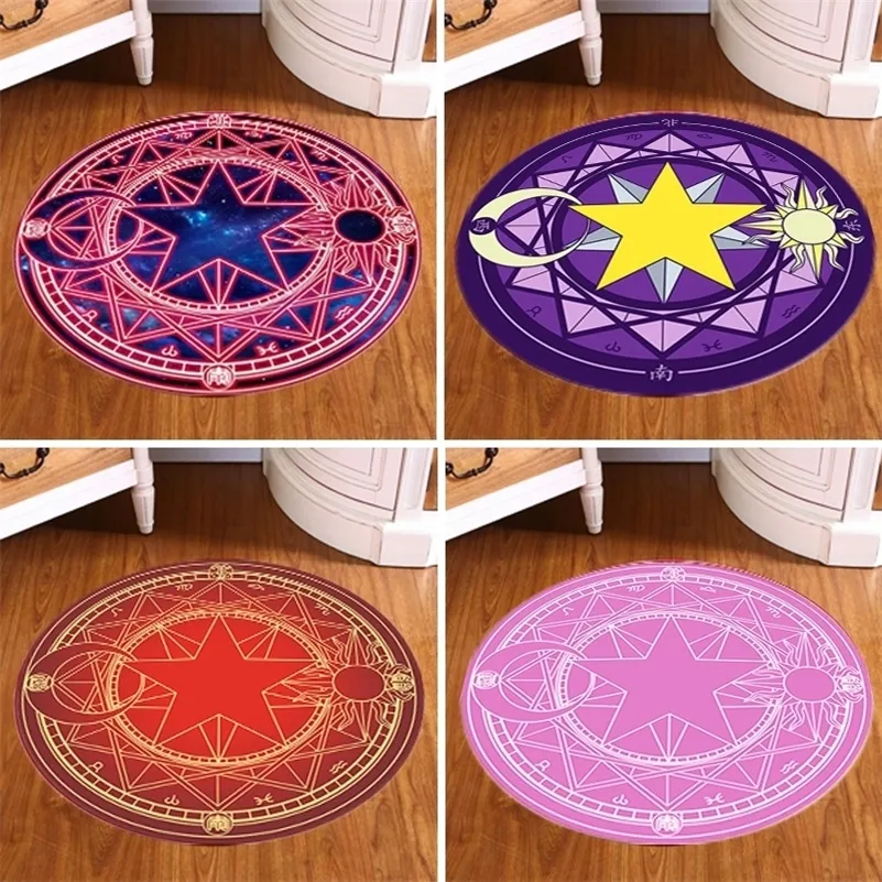 Anese Pentagram Round Carpet Fashionable Cartoon Style For Childrens Living Room Computer Desk Chair Thin Mat Rug From Cong08 13 37 Dhgate Com