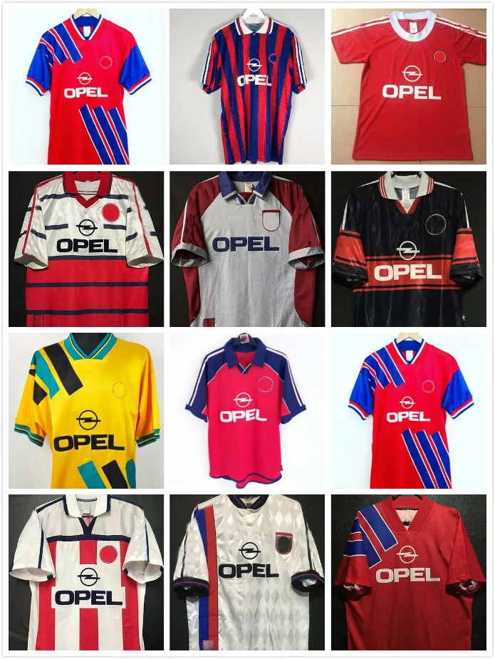 91 92 93 94 95 96 97 98 99 00 01 02 Bayern Retro Soccer Jerseys 1993 1995 1997 1998 SCHOLL Vintage ELBER MATTHAUS LIZARAZU REMBERG HARGREAVES KLINSMAN Football Shirt