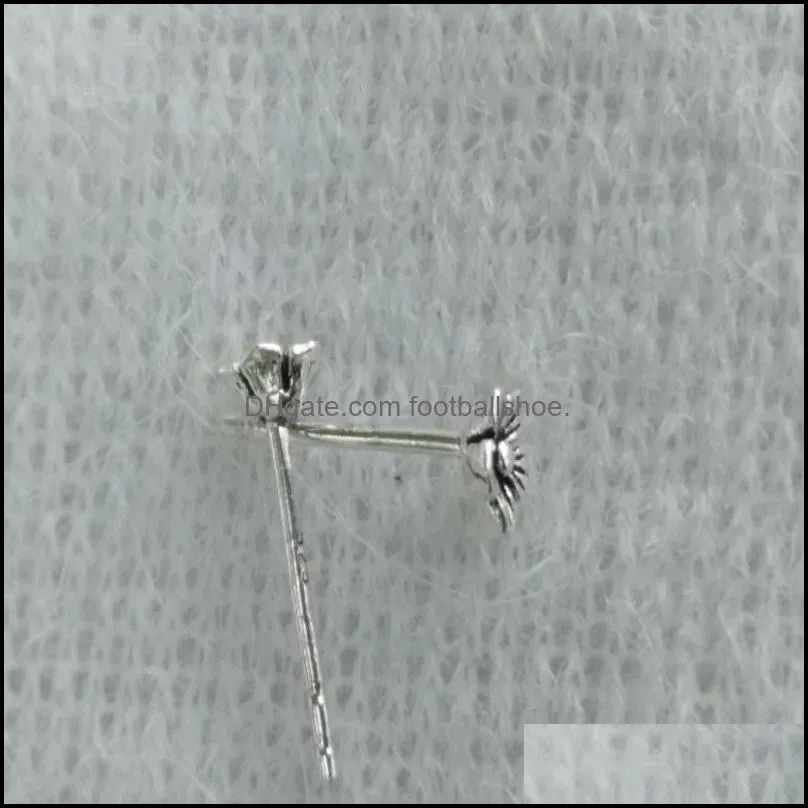 925 Sterling Silver Earrings Vintage Thai Silver Flower Stud Earrings For Women Fashion Jewelry Ear Studs