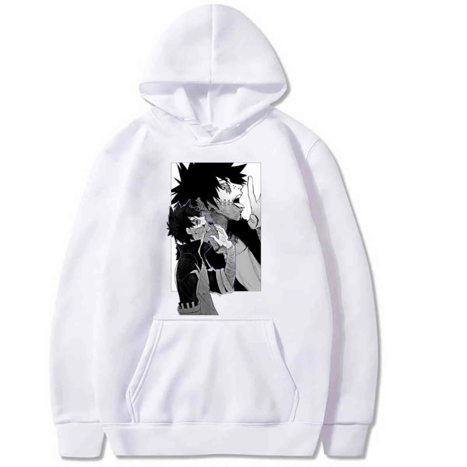 My Hero Academia Anime Harajuku Dabi Print Hoodie Men Tops Loose Autumn Winter Sweatshirt Hoody Hoodies Y211122