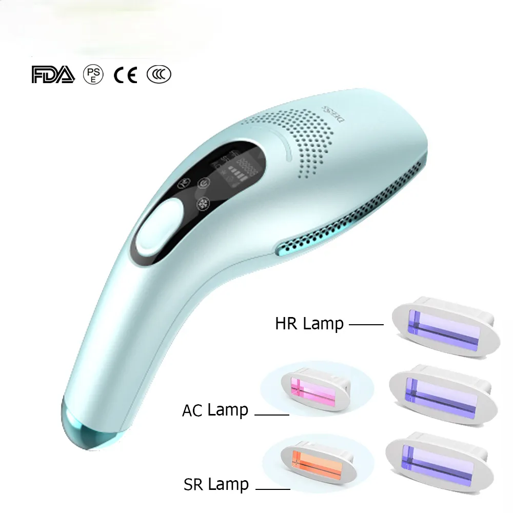 DEESS GP590 Permanent Hair Removal,Upgraded Unlimited Flashes ICE IPL Laser Removal Device &3pcs HR Lens Painless Epilator
