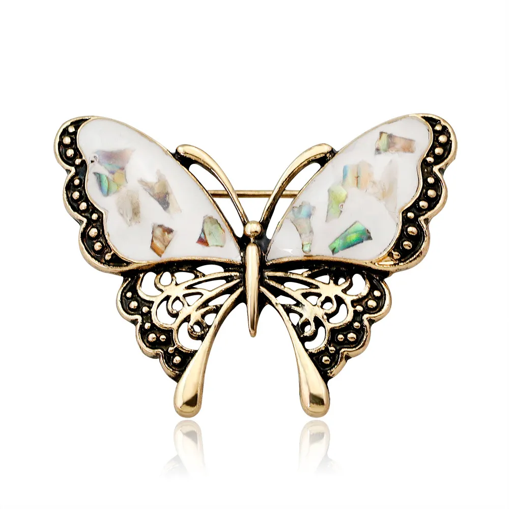 Borboleta de Shell Brooch Pins para mulheres moda inseto broches jóias de alta qualidade