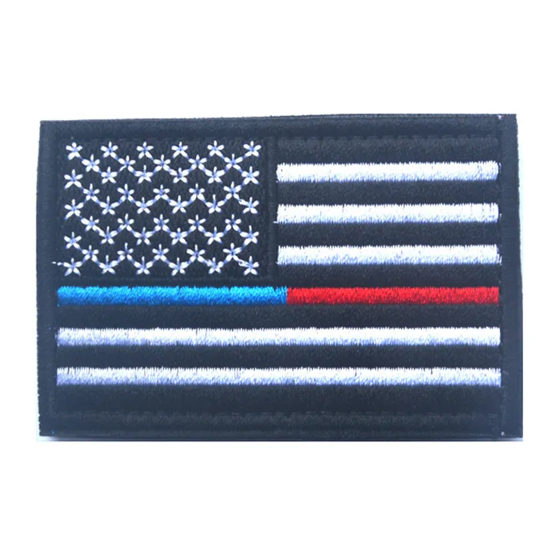 US Flag Tactical Military Patches Gold Border American Flag Lron On Patches Applique Jeans Fabric Sticker Patches For Hat Badges Free DHL