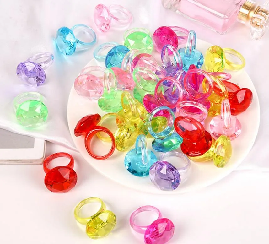 Rings Clear Plastic Fashion Jewelry Acrylic Jewelry Play Ring