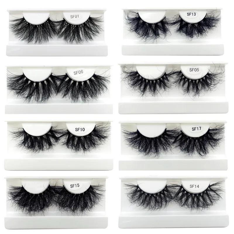 Atacado 25mm Super fofo glamour sexy 5d Falso Mink Syashes Full Strip Lashes Faux Cils Fornecedor 100% artesanal Caixas personalizadas embalagem e logotipo