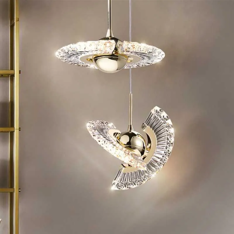 Lampy wisiorek Nordic Oświetlenie Rotatable Wielo- Styling Sufit Żyrandol Światła Sztuka Dekoracyjna LED Round Lampa Strona główna Kryty Salon